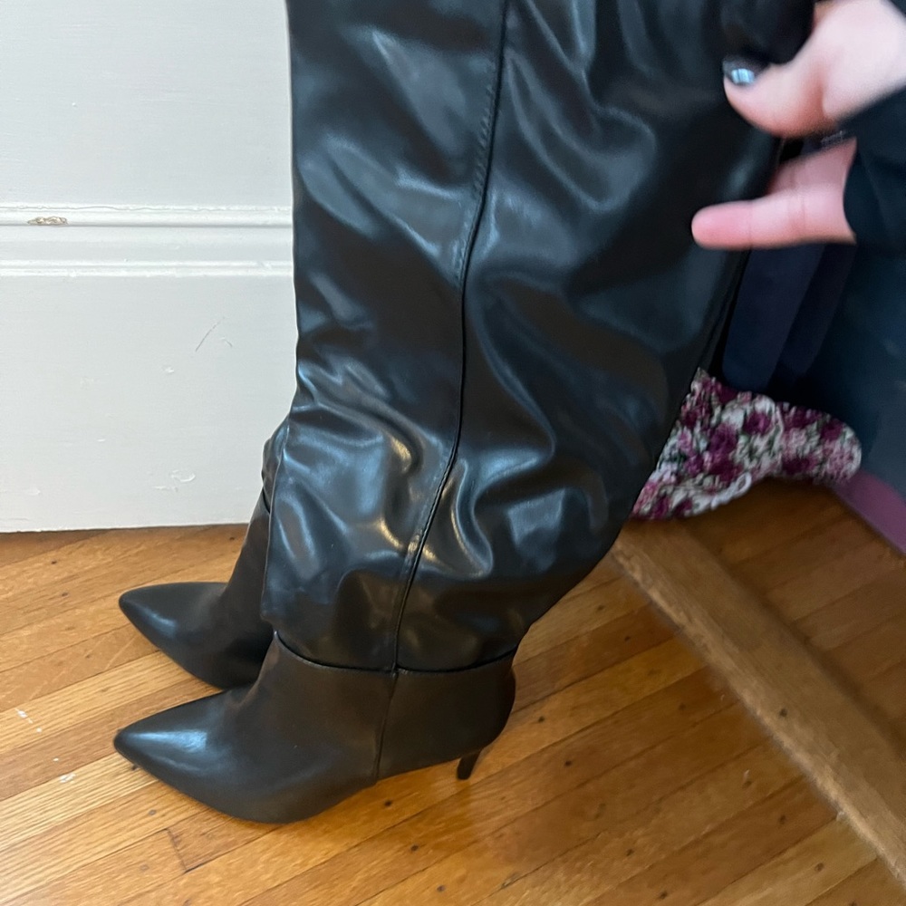 Miss Lola black high heeled boots